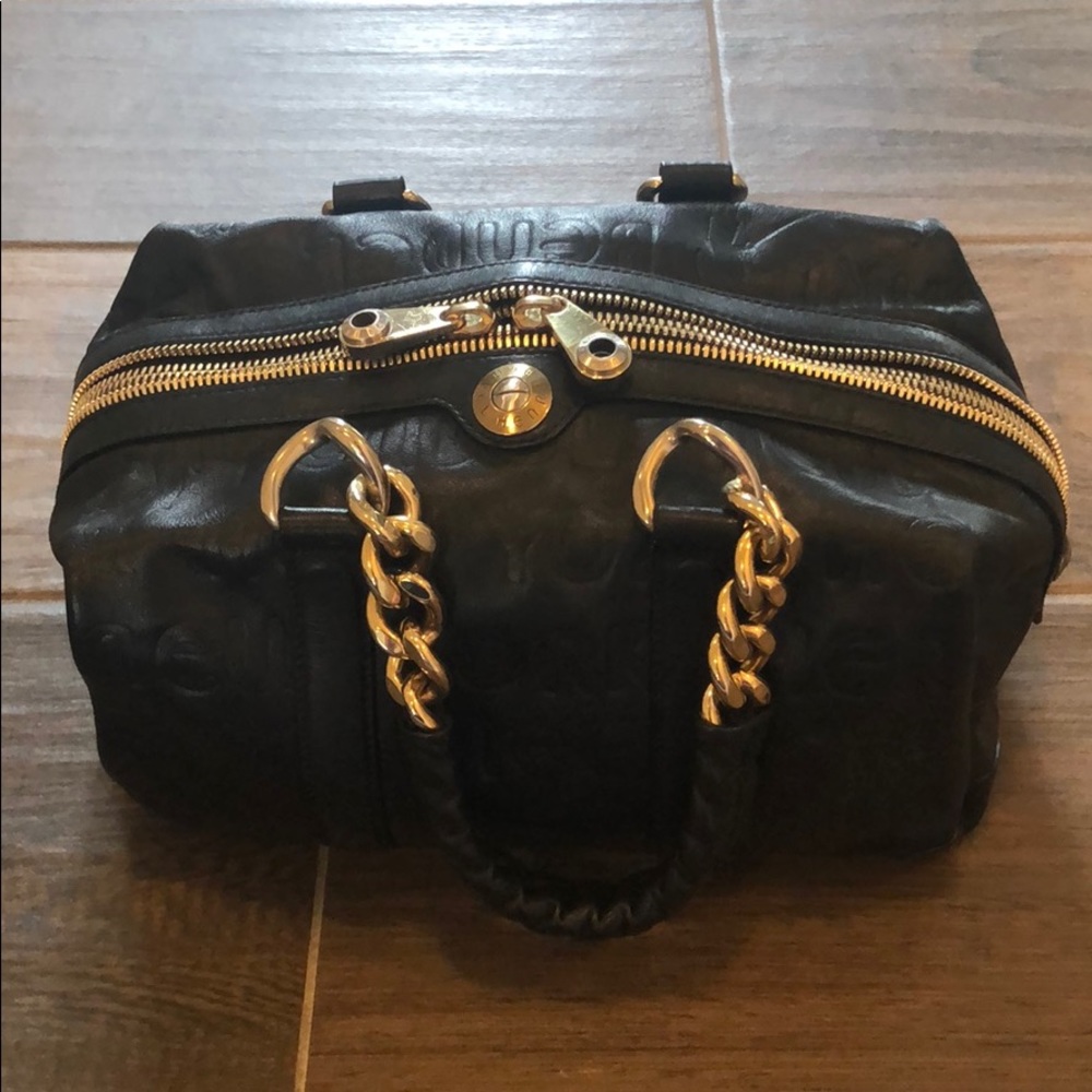 Black Leather Henri Bendel Satchel Bag
